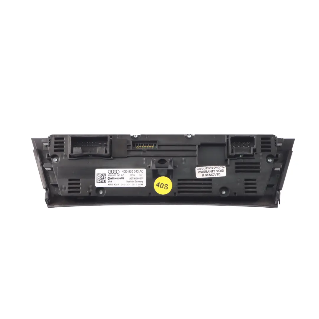 AUDI A6 C7 A/C Air Condition Climate Heater Control Switch Panel - SKU 4G0820043AC - Part number 4G0820043AC