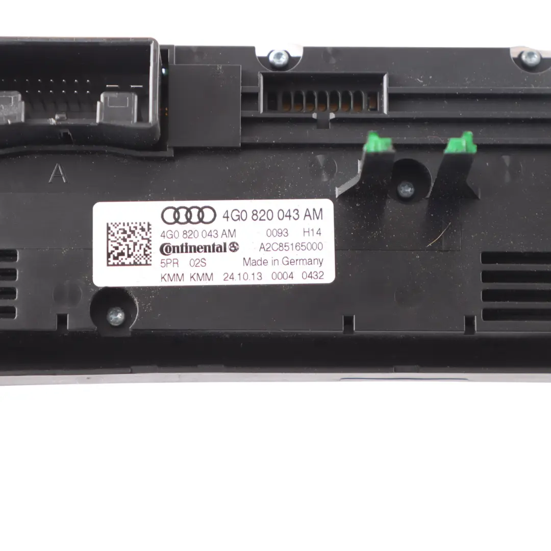 Audi RS6 C7 Automatic Air Conditioning Heater Control Switch Panel 4G0820043AM - SKU 4G0820043AM-1 - Part number 4G0820043AM-1