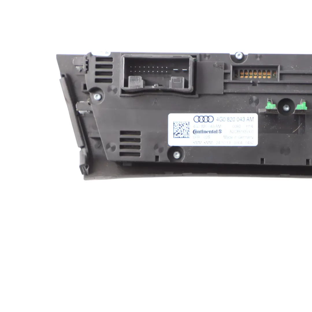 Audi RS6 C7 Automatic Air Conditioning Heater Control Switch Panel 4G0820043AM - SKU 4G0820043AM-1 - Part number 4G0820043AM-1