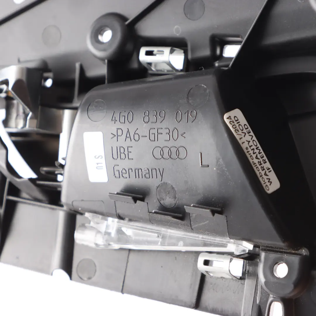 Audi A6 C7 Interior Trasero Manija Puerta Palanca Liberación Izquierda - SKU 4G0839019 - Número de pieza 4G0839019