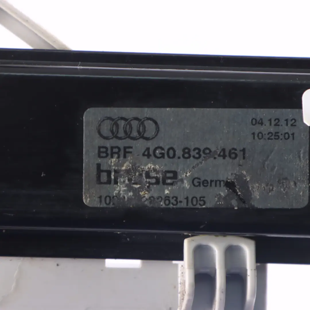 Lève vitre arrière Régulateur Mécanisme gauche pour Audi A6 C7 à propos du numéro de pièce 4G0839461 Audi A6 C7 Lève vitre arrière Régulateur Mécanisme gauche - SKU 4G0839461 - Numéro de pièce 4G0839461