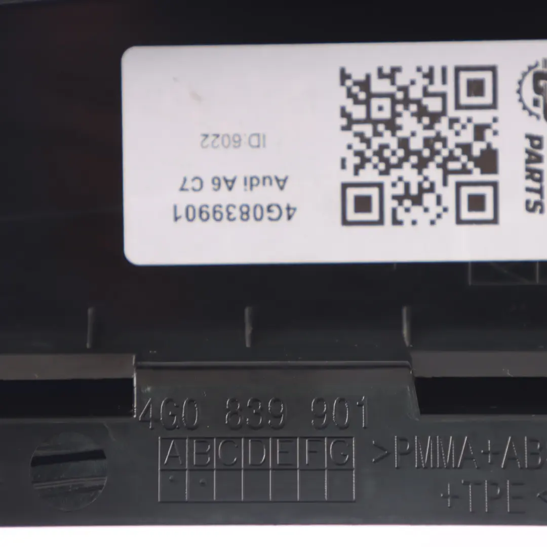 Audi A6 C7 Rear Door B Pillar Column Strip Trim Left N/S Outer - SKU 4G0839901 - Part number 4G0839901