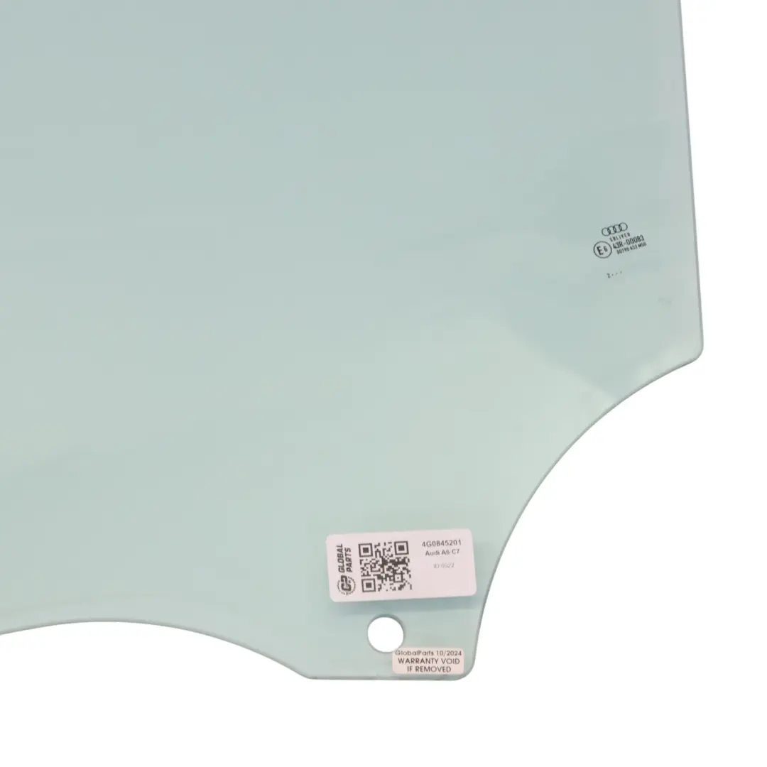 Audi A6 C7 Front Door Window Glass Left N/S AS2 - SKU 4G0845201 - Part number 4G0845201