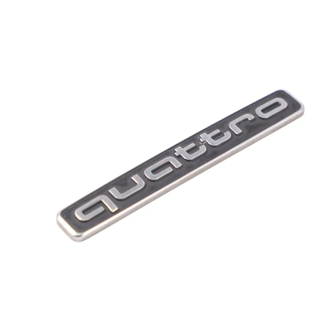 Trunk Badge Rear Emblem Lettering Quattro to Audi Q3 8U with Part number 4G0853737 Audi Q3 8U Trunk Badge Rear Emblem Lettering Quattro - SKU 4G0853737 - Part number 4G0853737
