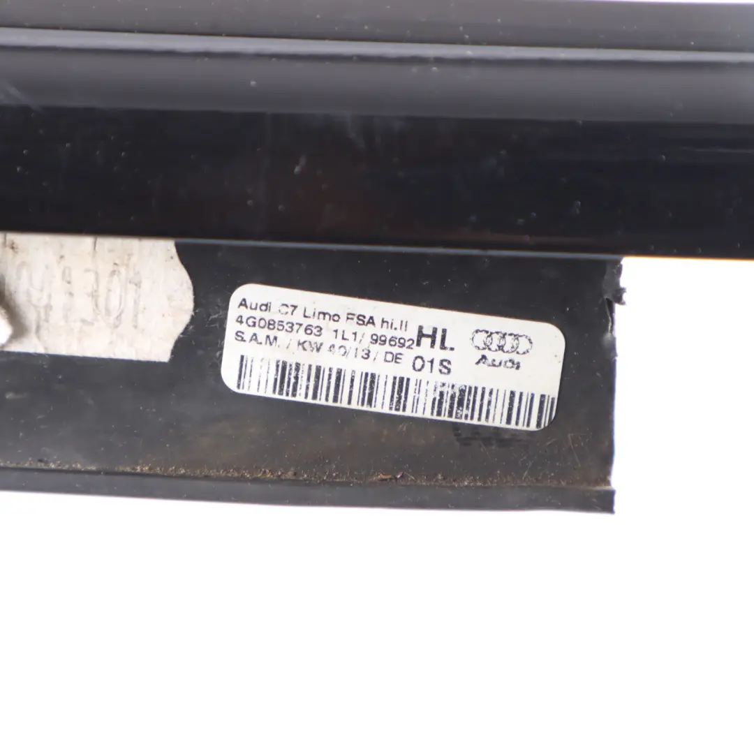 Audi RS6 C7 Window Seal Door Rear Left N/S Sealing Gasket Strip High Gloss Black - SKU 4G0853763D - Part number 4G0853763D