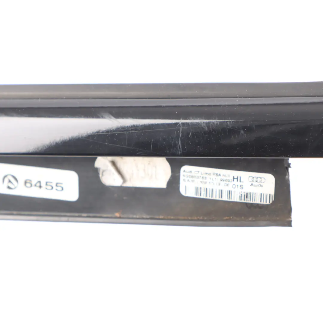 Audi RS6 C7 Window Seal Door Rear Left N/S Sealing Gasket Strip High Gloss Black - SKU 4G0853763D - Part number 4G0853763D