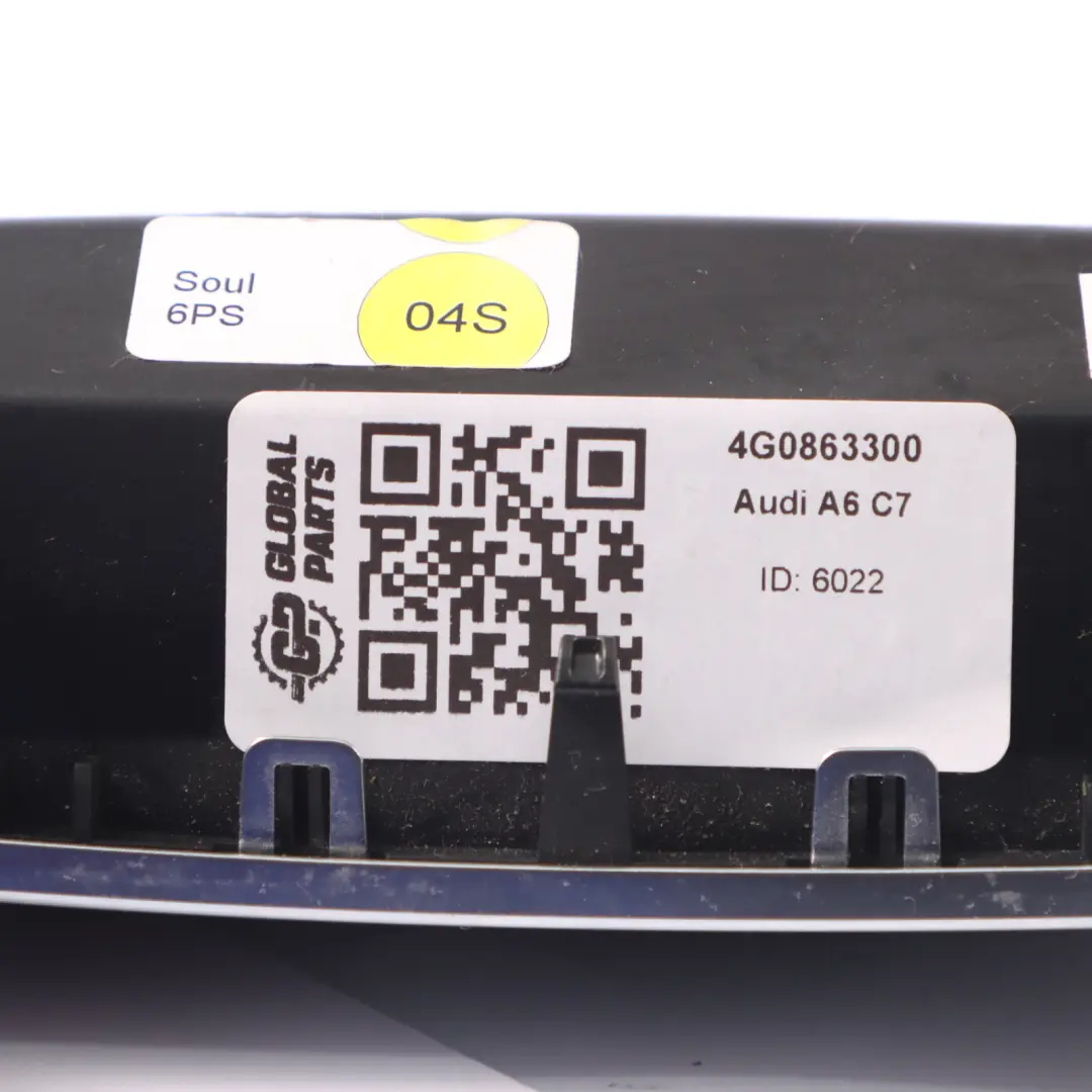 Console centrale Vano portaoggetti posteriore Nero per Audi A6 C7 con numero di parte 4G0863300 Audi A6 C7 Console centrale Vano portaoggetti posteriore Nero - SKU 4G0863300 - Numero di parte 4G0863300