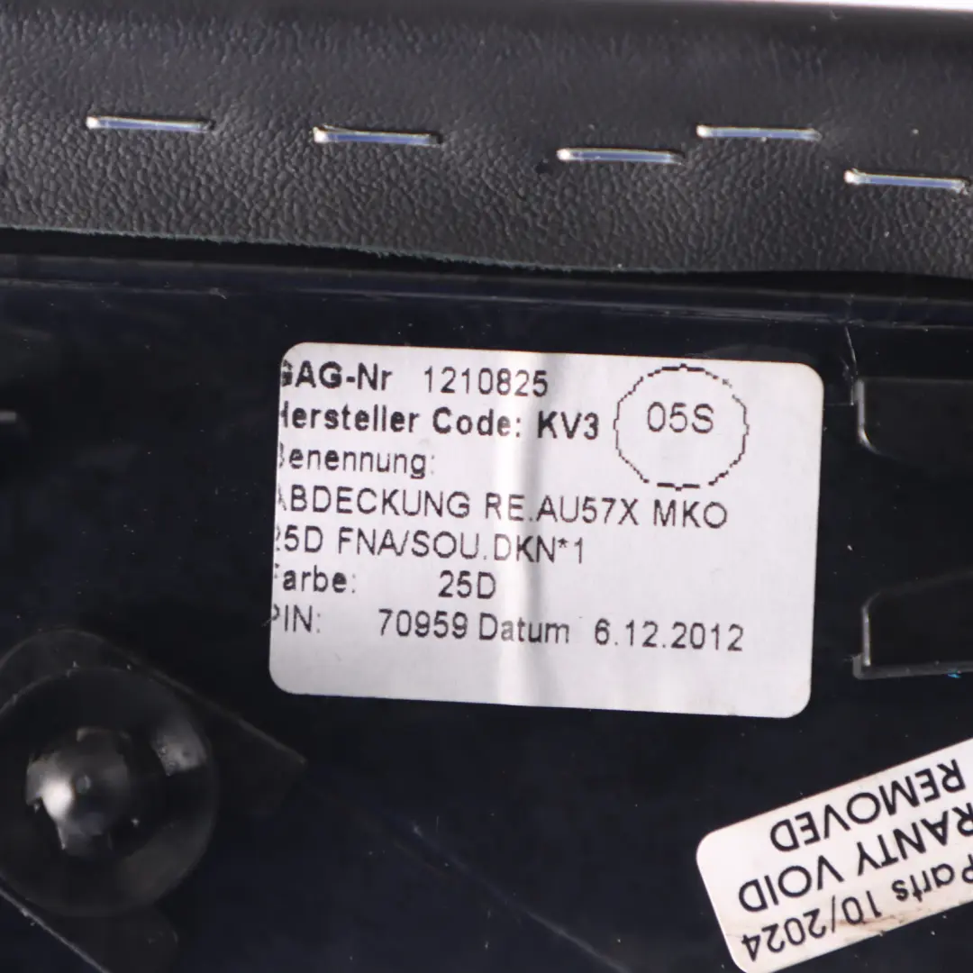 Audi A6 C7 Osłona Zaślepka Tunelu Prawa - SKU 4G0863306 - Numer Części 4G0863306