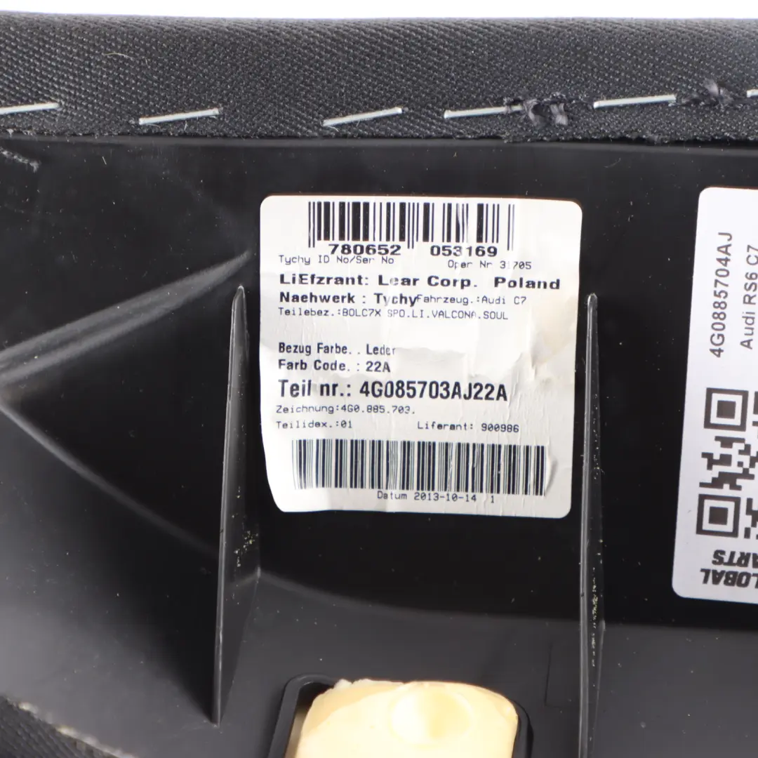 Audi RS6 C7 Avant Rear Seat Side Cover Right O/S Back Rest Leather - SKU 4G0885704AJ - Part number 4G0885704AJ