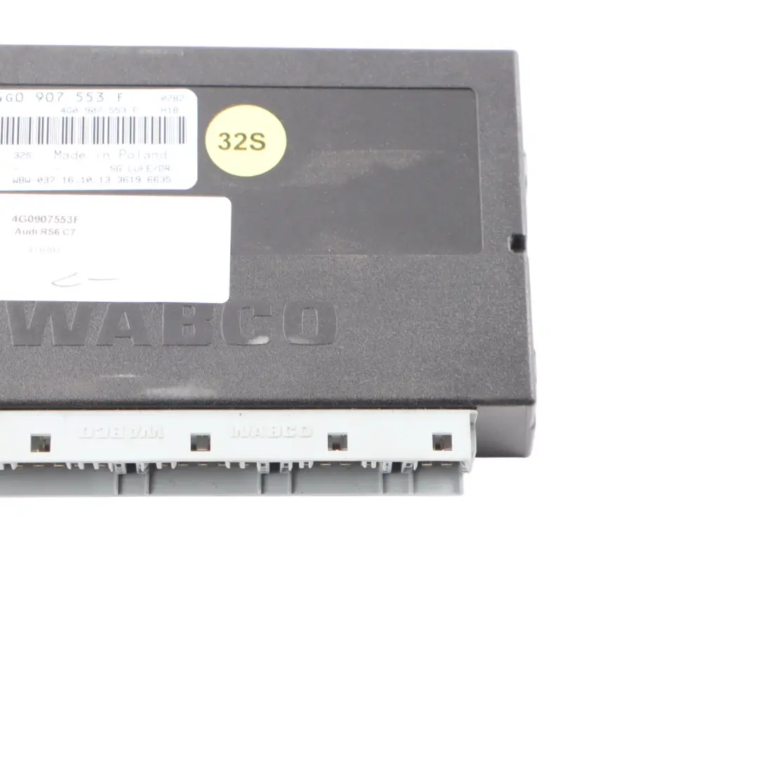 Moduł Sterownik Zawieszenia WABCO do Audi RS6 C7 4G o numerze 4G0907553F Audi RS6 C7 4G Moduł Sterownik Zawieszenia WABCO - SKU 4G0907553F - Numer Części 4G0907553F