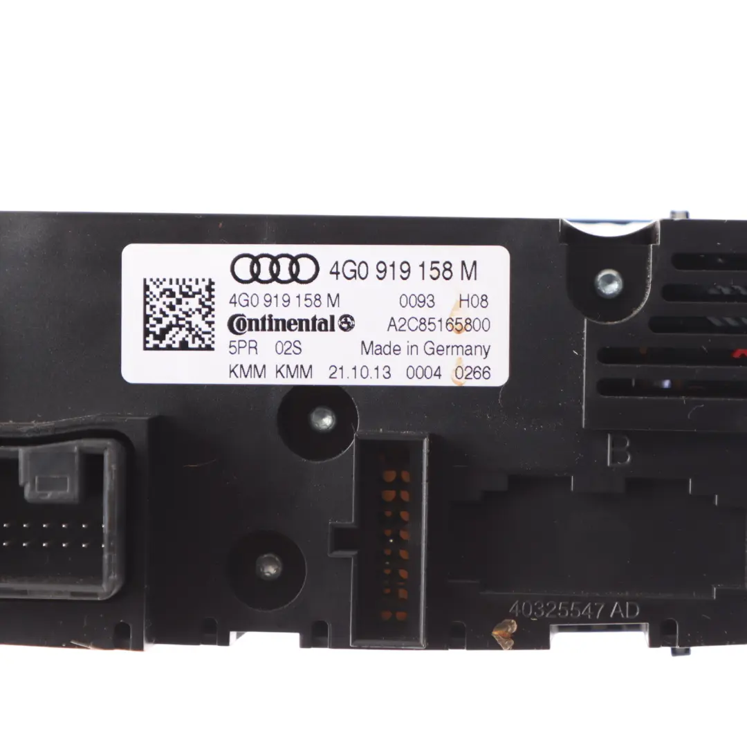 Condition A/C Climate Control Module Unit to Audi RS6 C7 Air with Part number 4G0919158M Audi RS6 C7 Air Condition A/C Climate Control Module Unit - SKU 4G0919158M - Part number 4G0919158M