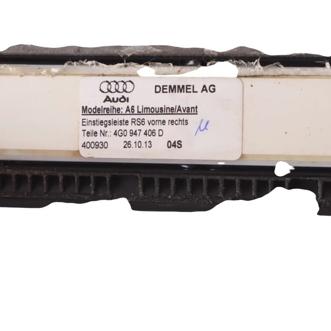 Front Rear Door Sill Step Plate Entrance Cover Trim Set 4G0947406D to Audi RS6 C7 with Part number 4G0947406D-1 Audi RS6 C7 Front Rear Door Sill Step Plate Entrance Cover Trim Set 4G0947406D - SKU 4G0947406D-1 - Part number 4G0947406D-1