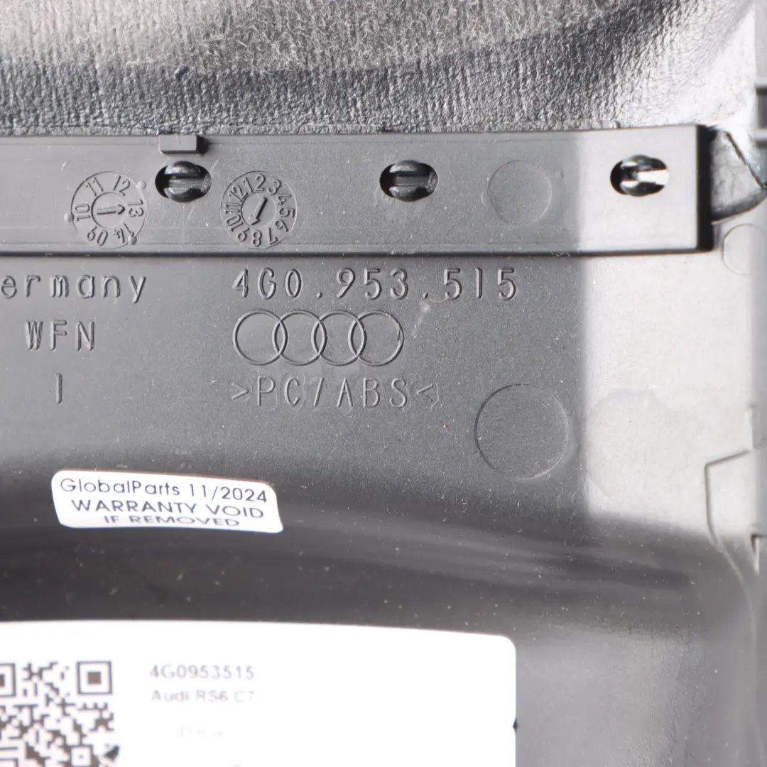 Steering Column Upper Top Surround Cowl Trim Cover Panel to Audi RS6 C7 with Part number 4G0953515 Audi RS6 C7 Steering Column Upper Top Surround Cowl Trim Cover Panel - SKU 4G0953515 - Part number 4G0953515