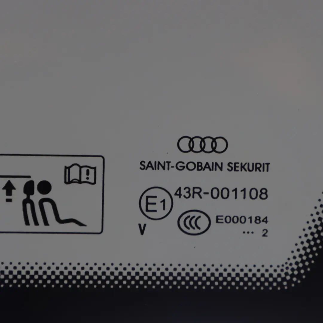 Audi A6 C7 Rear Side Window Glass Quarter Triangle Tinted Right O/S - SKU 4G5845300H - Part number 4G5845300H