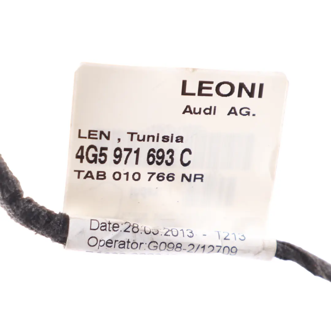 Audi A6 C7 4G Faisceau Câblage Porte Arrière Gauche - SKU 4G5971693C - Numéro de pièce 4G5971693C