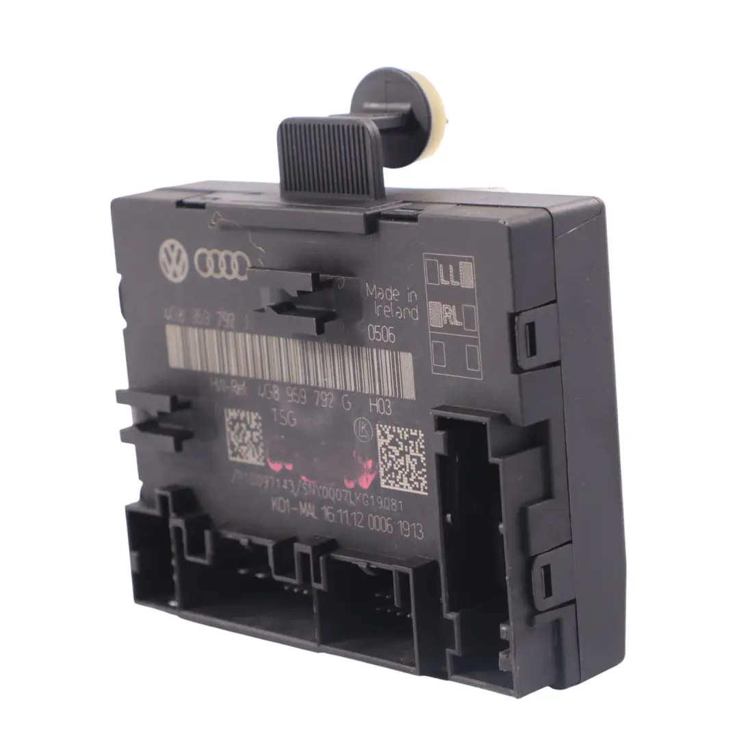 Front Left N/S Door Lock Control Module Unit ECU 4F0959792T to Audi A6 C7 with Part number 4G8959792G Audi A6 C7 Front Left N/S Door Lock Control Module Unit ECU 4F0959792T - SKU 4G8959792G - Part number 4G8959792G