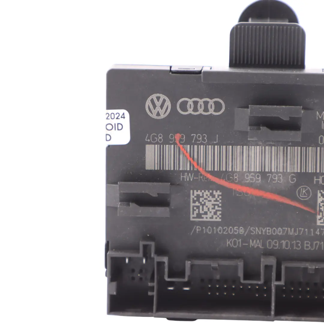 Front Door Module Driver's Side Control Unit ECU to Audi RS6 C7 with Part number 4G8959793G Audi RS6 C7 Front Door Module Driver's Side Control Unit ECU - SKU 4G8959793G - Part number 4G8959793G
