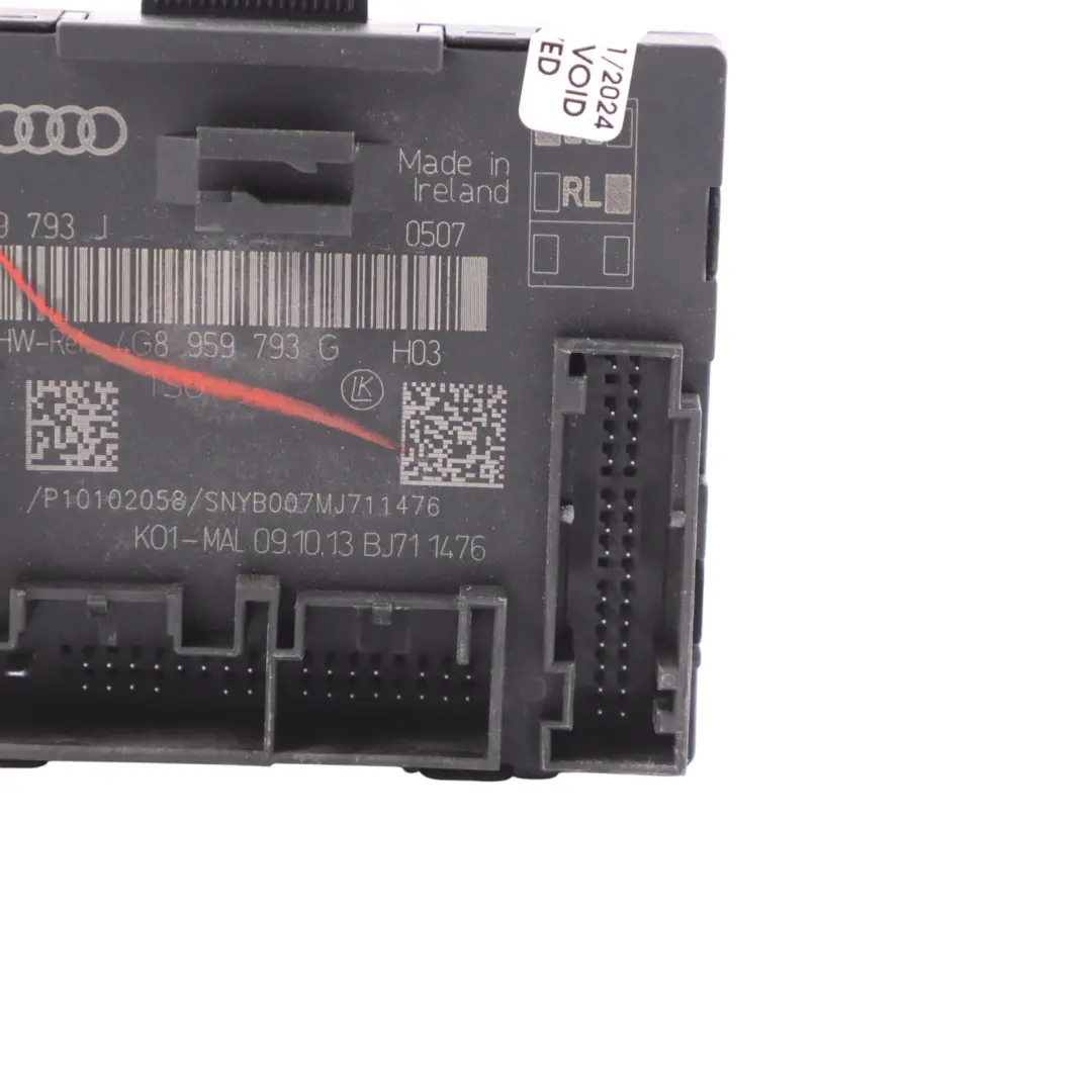 Module Porte Avant Côté Conducteur Unité Commande ECU pour Audi RS6 C7 à propos du numéro de pièce 4G8959793G Audi RS6 C7 Module Porte Avant Côté Conducteur Unité Commande ECU - SKU 4G8959793G - Numéro de pièce 4G8959793G