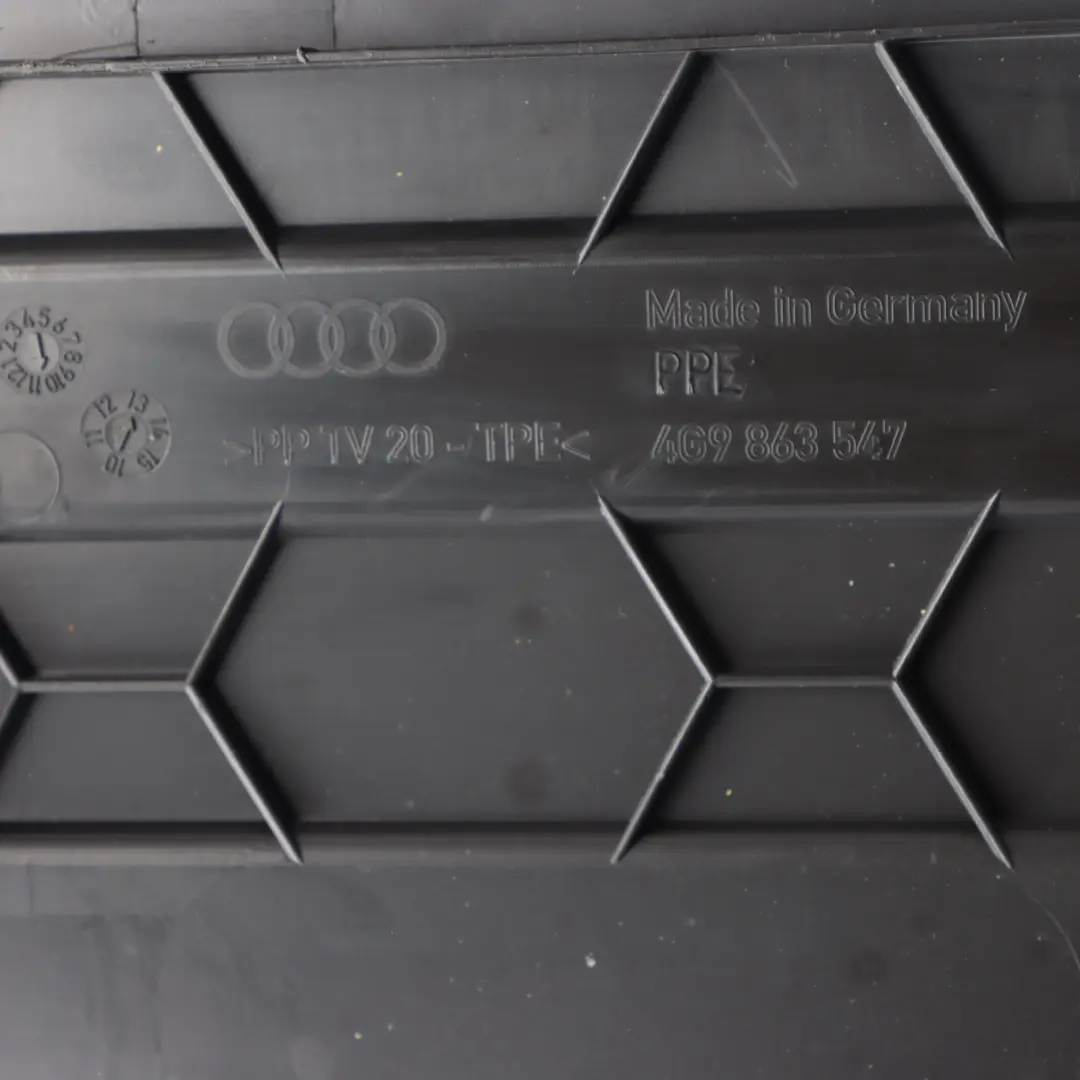 Trunk Floor Boot Panel Carpet Black Spare Wheel Cover to Audi RS6 C7 with Part number 4G9863547 Audi RS6 C7 Trunk Floor Boot Panel Carpet Black Spare Wheel Cover - SKU 4G9863547 - Part number 4G9863547