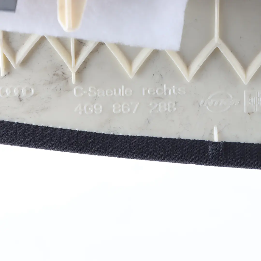 Pillar Column Trim Cover Panel Right O/S to Audi RS6 C7 Rear C with Part number 4G9867288 Audi RS6 C7 Rear C Pillar Column Trim Cover Panel Right O/S - SKU 4G9867288 - Part number 4G9867288