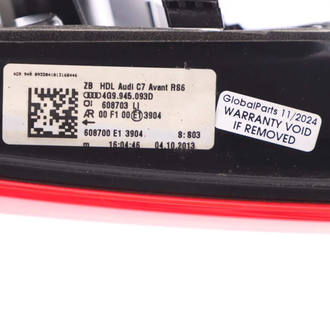 Bootlid Inner Light Lamp Left N/S to Audi A6 C7 Rear Tailgate Hatch with Part number 4G9945093D Audi A6 C7 Rear Tailgate Hatch Bootlid Inner Light Lamp Left N/S - SKU 4G9945093D - Part number 4G9945093D