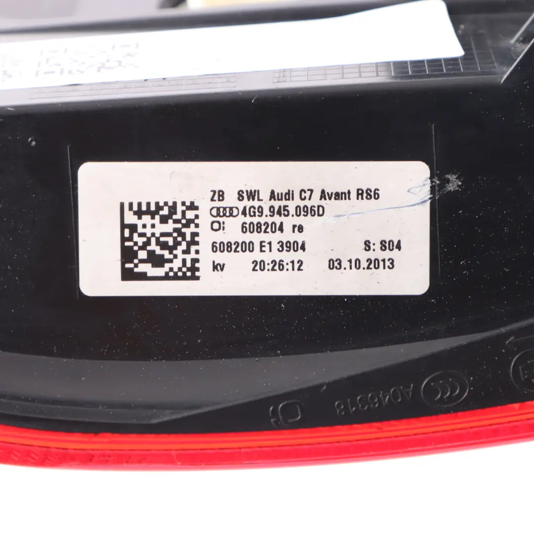 Side Panel Fender Outer Light Lamp LED Right O/S to Audi A6 C7 Rear with Part number 4G9945096D Audi A6 C7 Rear Side Panel Fender Outer Light Lamp LED Right O/S - SKU 4G9945096D - Part number 4G9945096D