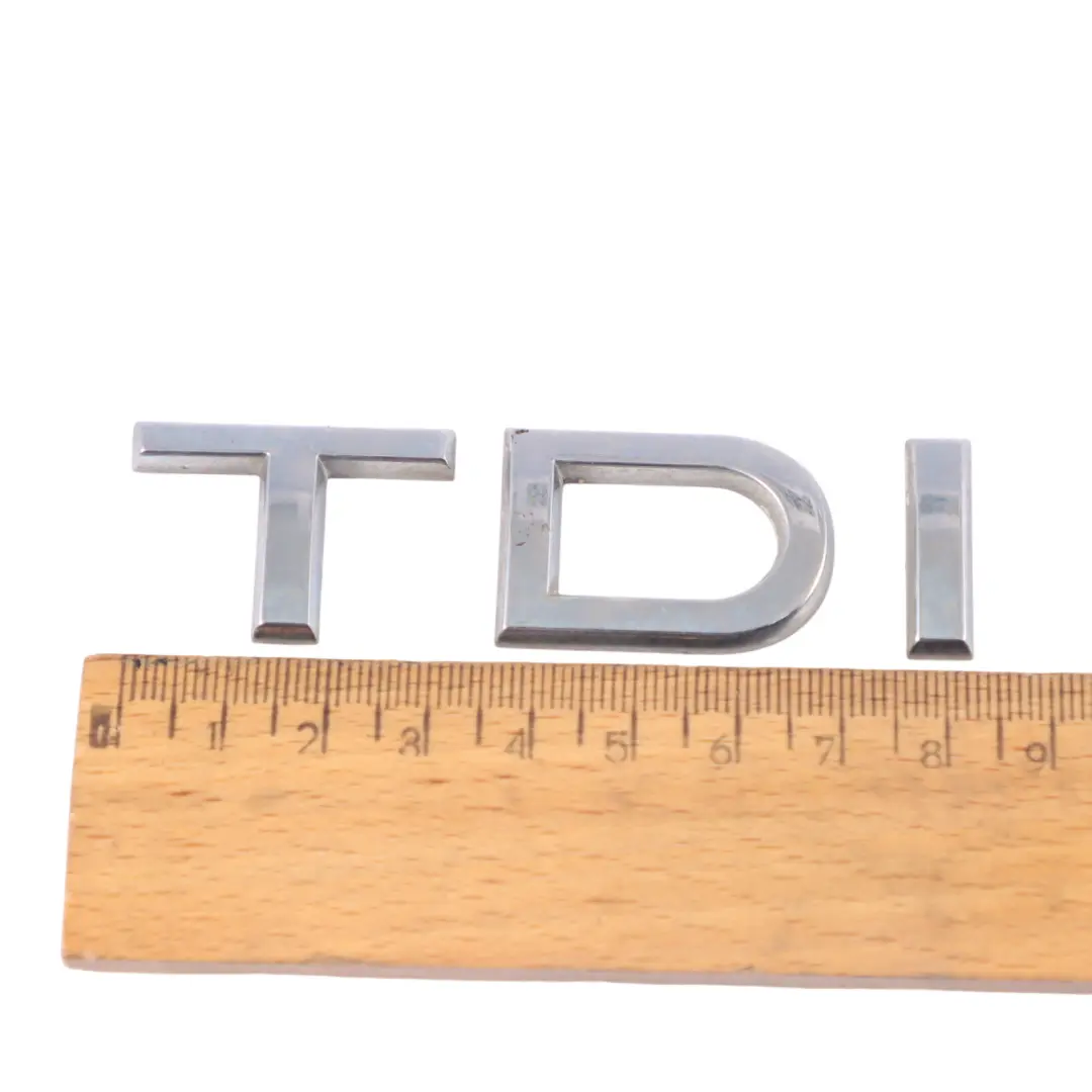 Trunk Badge Rear Emblem Lettering TDI Chrome to Audi Q3 8U with Part number 4H0853737B Audi Q3 8U Trunk Badge Rear Emblem Lettering TDI Chrome - SKU 4H0853737B - Part number 4H0853737B