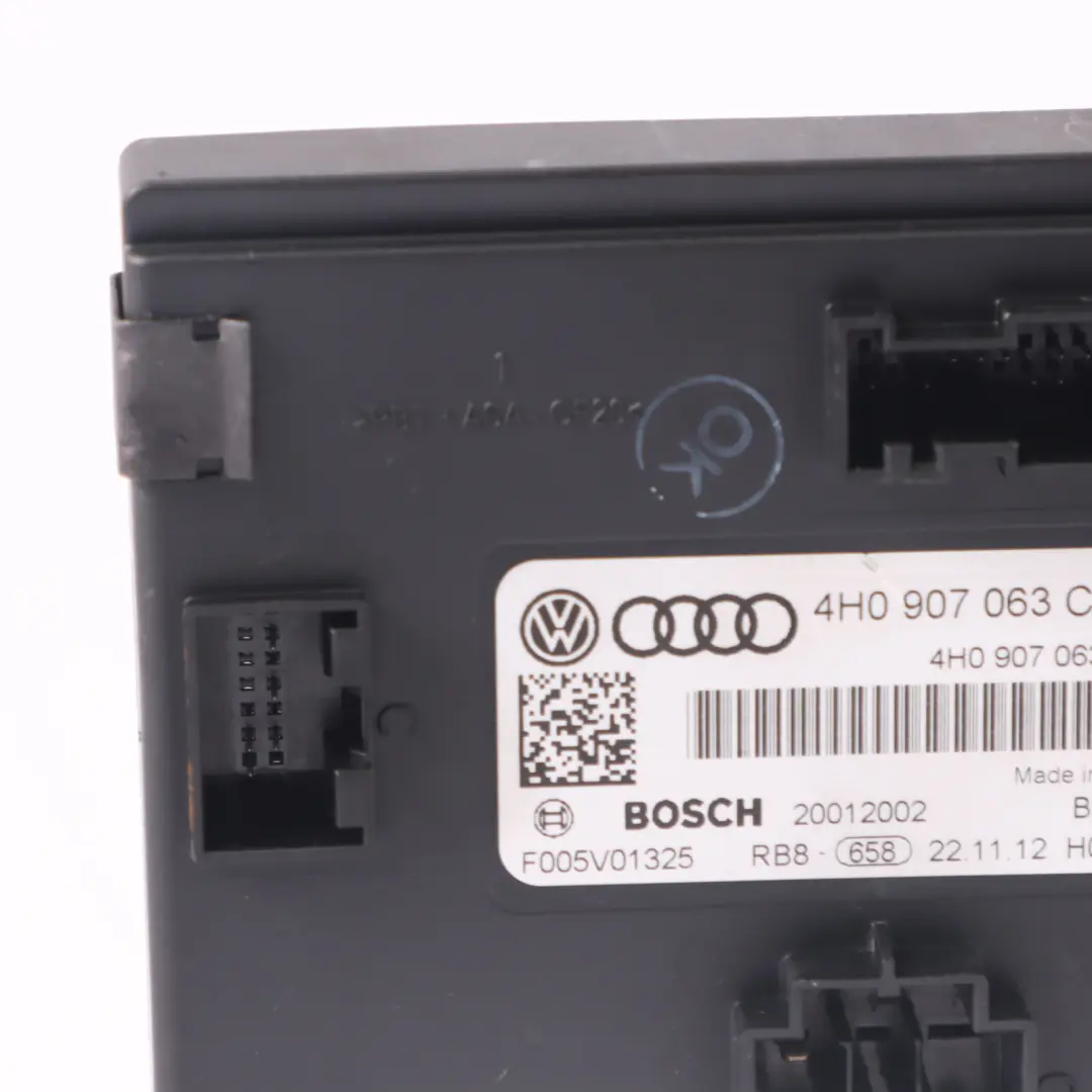 Audi A6 C7 Komfort BCM Karosserie Steuer Modul Einheit ECU - SKU 4H0907063CF - Teilenummer 4H0907063CF