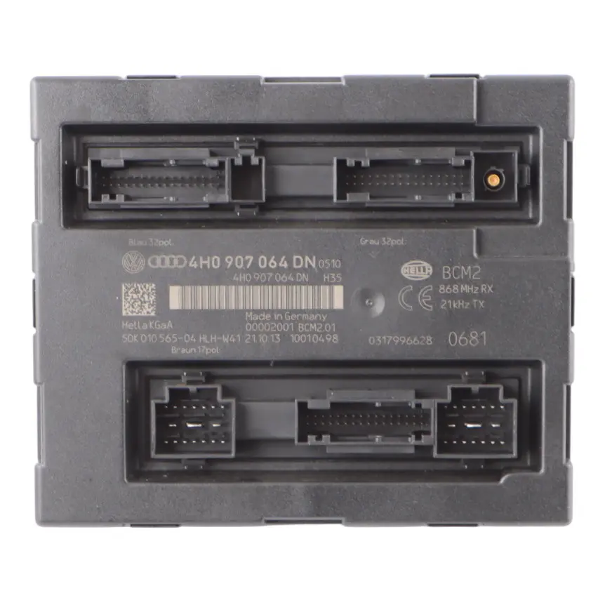 Body Comfort Convenience Module Unit ECU to Audi A6 C7 BCM with Part number 4H0907064DN Audi A6 C7 BCM Body Comfort Convenience Module Unit ECU - SKU 4H0907064DN - Part number 4H0907064DN