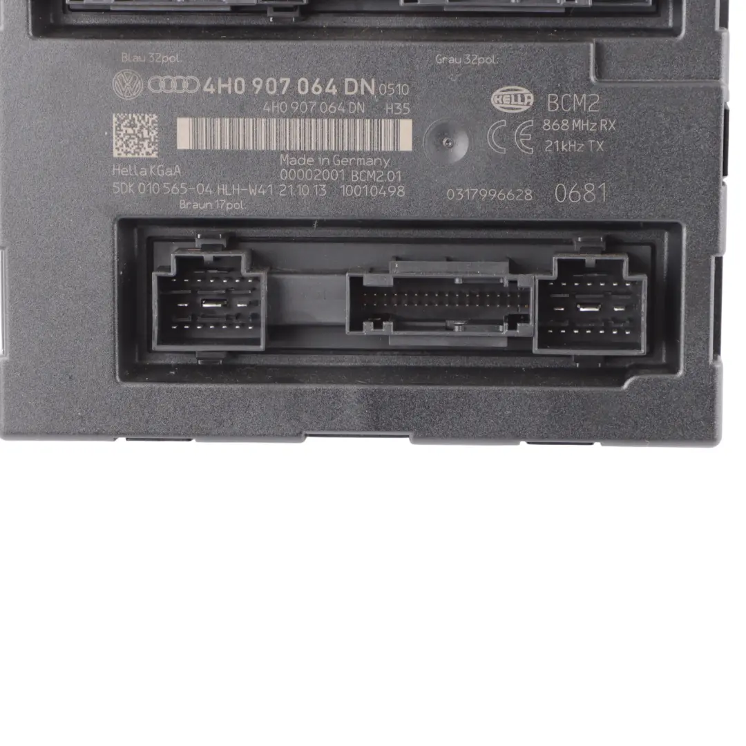 Modulo Centralina BCM Body Comfort Convenience per Audi A6 C7 con numero di parte 4H0907064DN Audi A6 C7 Modulo Centralina BCM Body Comfort Convenience - SKU 4H0907064DN - Numero di parte 4H0907064DN