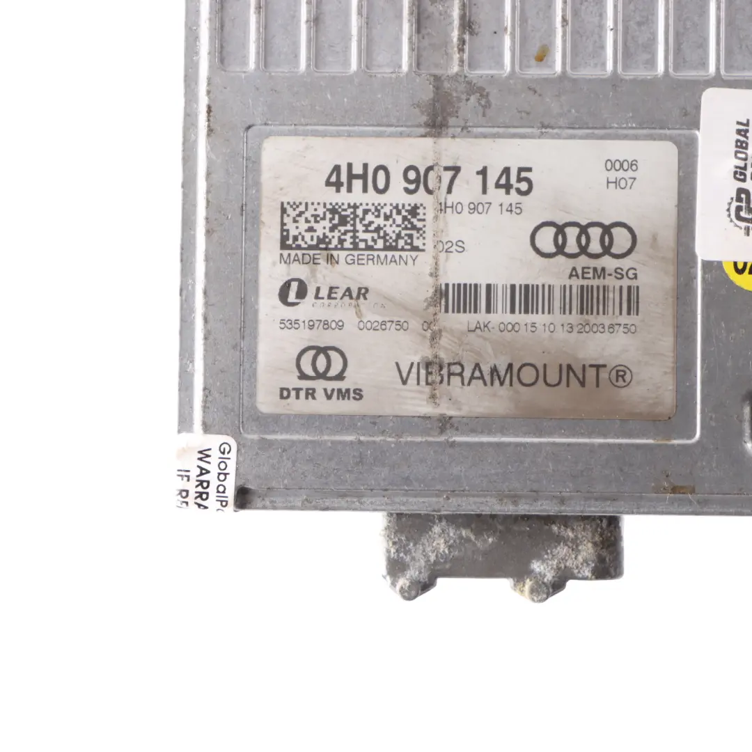 Module réglage hauteur suspension pneumatique commande pour Audi A6 C7 à propos du numéro de pièce 4H0907145 Audi A6 C7 Module réglage hauteur suspension pneumatique commande - SKU 4H0907145 - Numéro de pièce 4H0907145