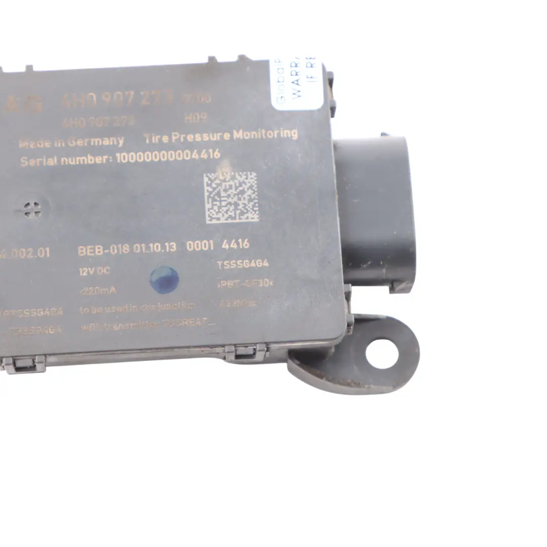 Tyre Pressure Wheel Electronics Module Sensor to Audi RS6 C7 with Part number 4H0907273 Audi RS6 C7 Tyre Pressure Wheel Electronics Module Sensor - SKU 4H0907273 - Part number 4H0907273