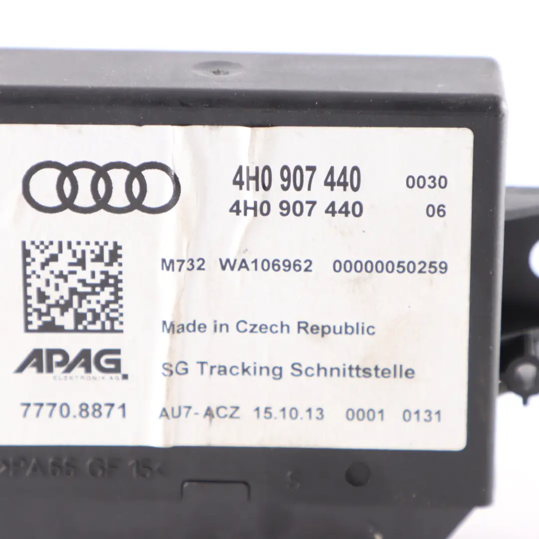 Localizzatore di modulo dell'unità di localizzazione GPS per Audi RS6 C7 con numero di parte 4H0907440 Audi RS6 C7 Localizzatore di modulo dell'unità di localizzazione GPS - SKU 4H0907440 - Numero di parte 4H0907440