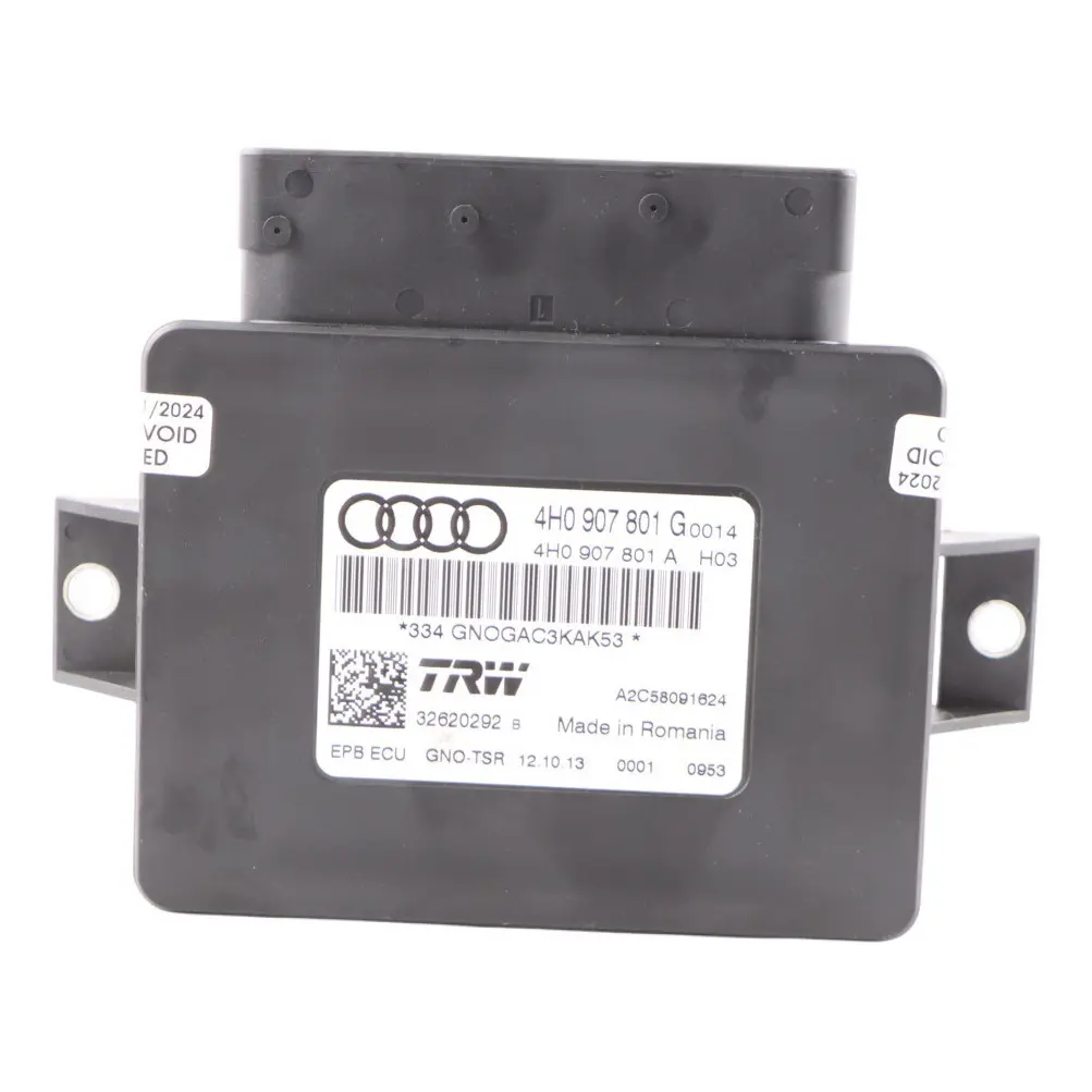 Parking Brake Module Handbrake Actuator Control Unit to Audi RS6 C7 with Part number 4H0907801G Audi RS6 C7 Parking Brake Module Handbrake Actuator Control Unit - SKU 4H0907801G - Part number 4H0907801G