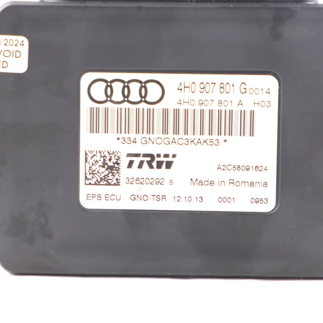 Parking Brake Module Handbrake Actuator Control Unit to Audi RS6 C7 with Part number 4H0907801G Audi RS6 C7 Parking Brake Module Handbrake Actuator Control Unit - SKU 4H0907801G - Part number 4H0907801G