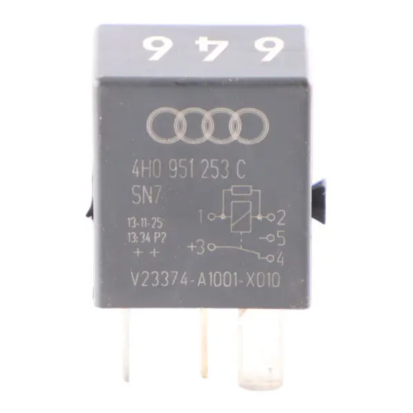 Module multi-usages Relais 4 broches 646 pour Seat Skoda Audi VW Polo 6R à propos du numéro de pièce 4H0951253C Seat Skoda Audi VW Polo 6R Module multi-usages Relais 4 broches 646 - SKU 4H0951253C - Numéro de pièce 4H0951253C