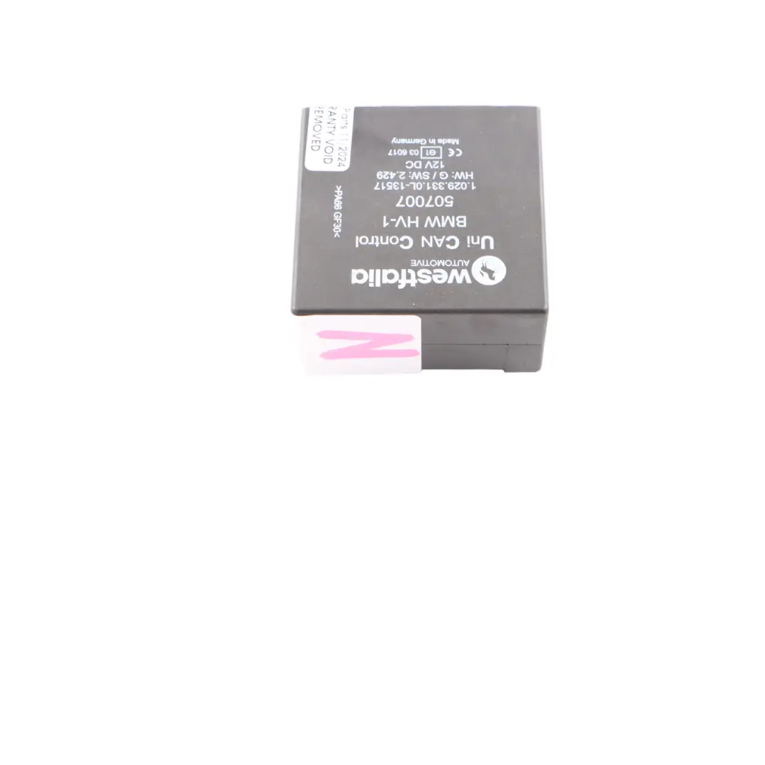 WESTFALIA Barra Di Traino Modulo Di Controllo BMW HV-1 12V per con numero di parte 507007 WESTFALIA Barra Di Traino Modulo Di Controllo BMW HV-1 12V - SKU 507007 - Numero di parte 507007