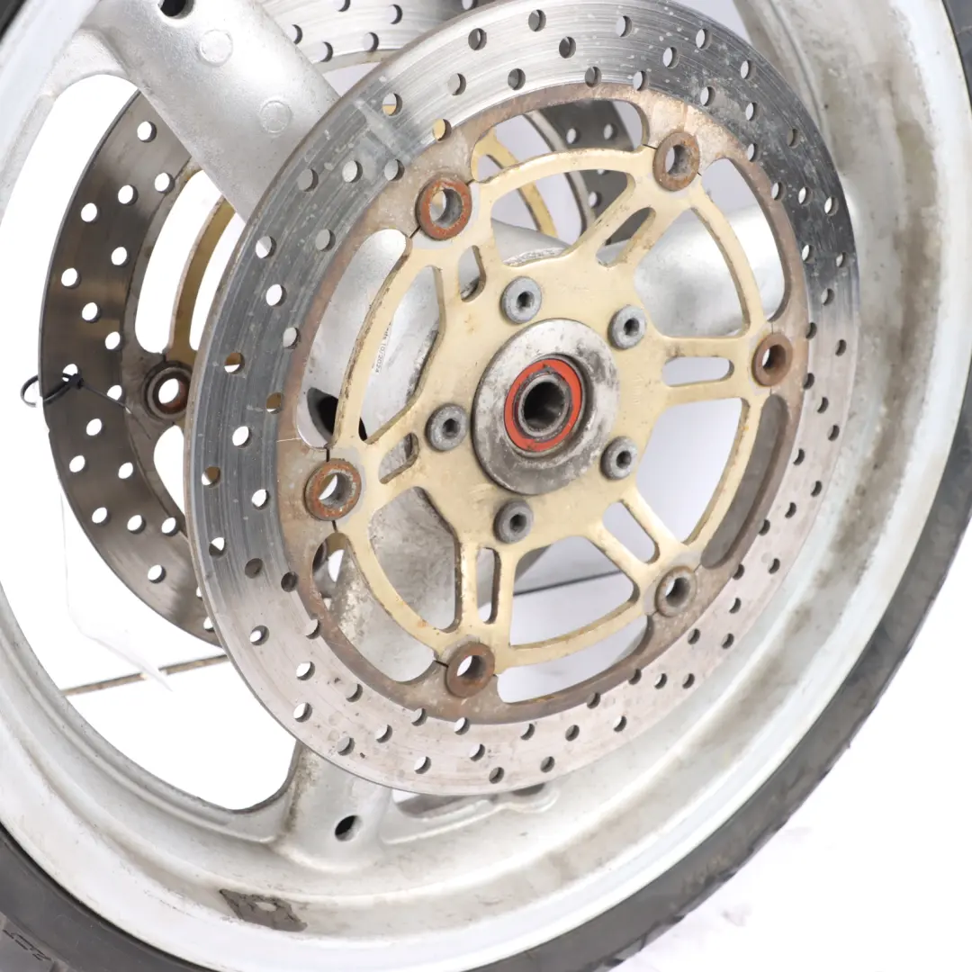 SV650 Front Wheel R17 Michelin Tyre 120/60 55110-20F00-000 to Suzuki with Part number 5511020F00000 Suzuki SV650 Front Wheel R17 Michelin Tyre 120/60 55110-20F00-000 - SKU 5511020F00000 - Part number 5511020F00000