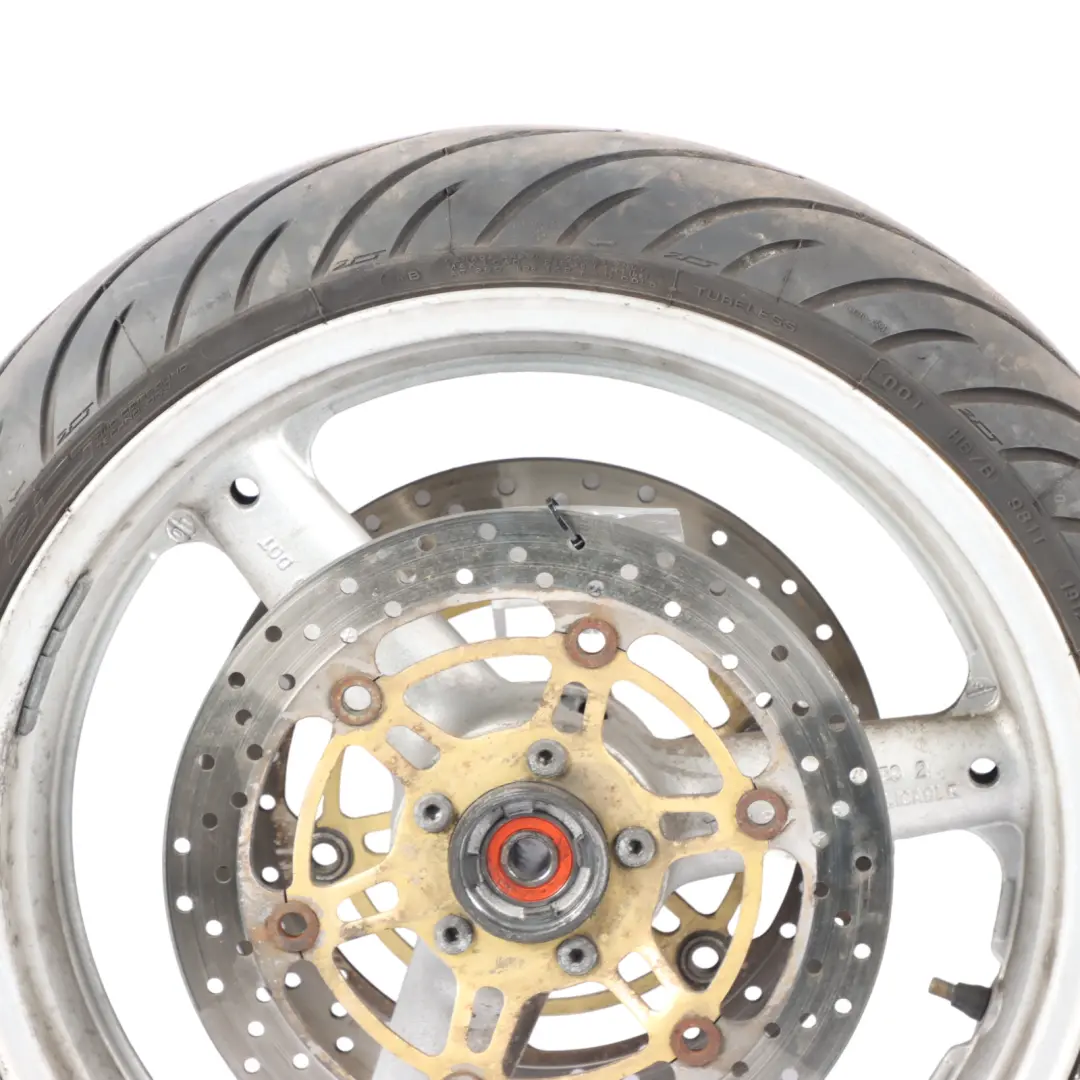 SV650 Front Wheel R17 Michelin Tyre 120/60 55110-20F00-000 to Suzuki with Part number 5511020F00000 Suzuki SV650 Front Wheel R17 Michelin Tyre 120/60 55110-20F00-000 - SKU 5511020F00000 - Part number 5511020F00000