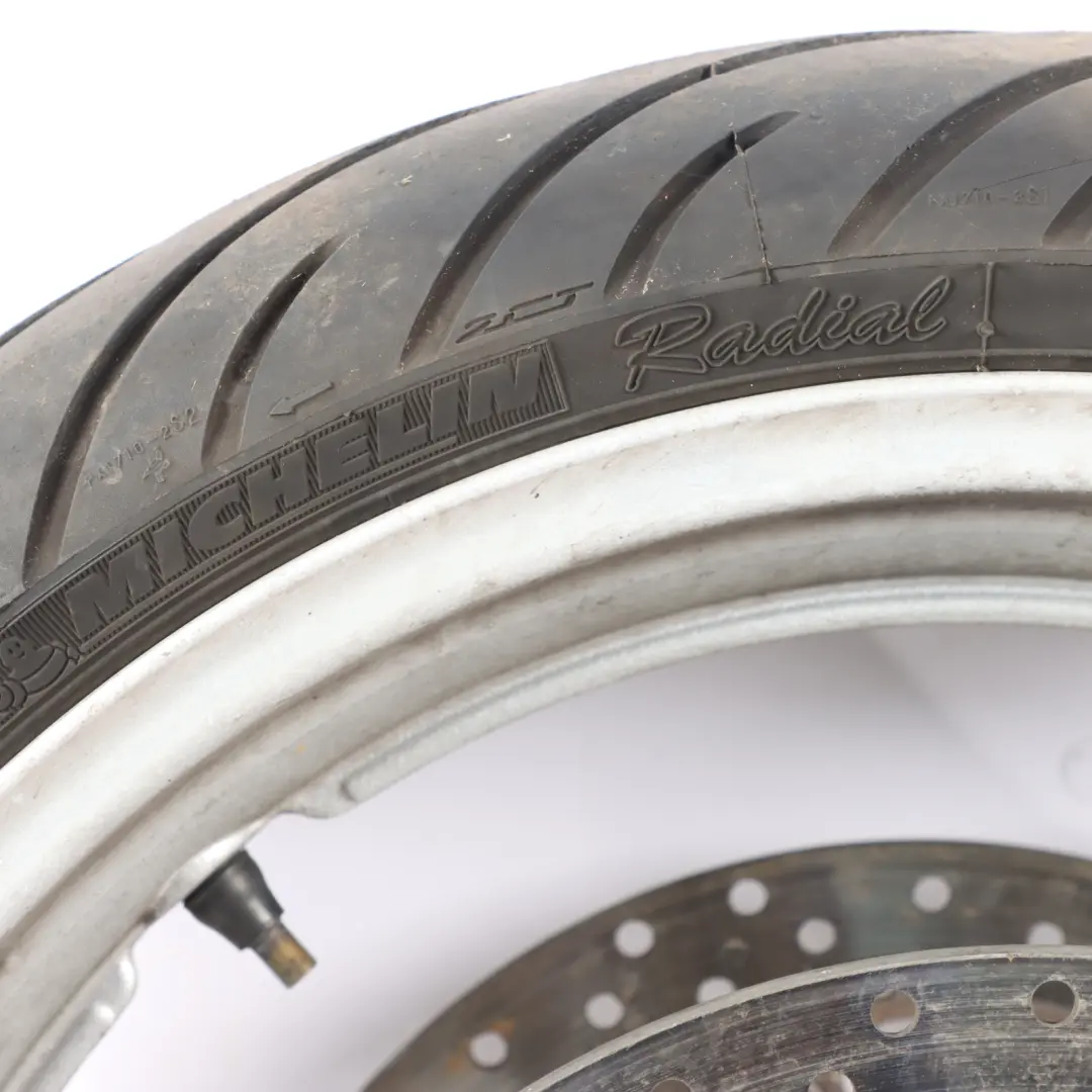 SV650 Front Wheel R17 Michelin Tyre 120/60 55110-20F00-000 to Suzuki with Part number 5511020F00000 Suzuki SV650 Front Wheel R17 Michelin Tyre 120/60 55110-20F00-000 - SKU 5511020F00000 - Part number 5511020F00000