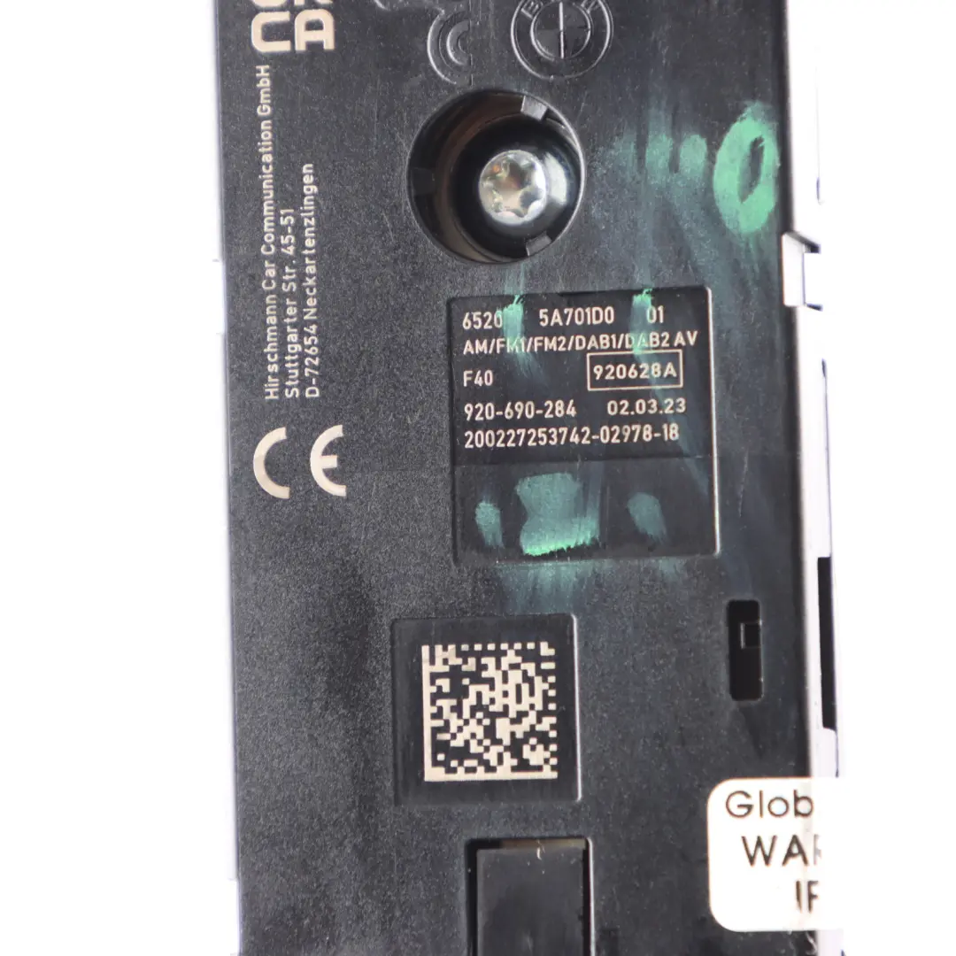 Amplificateur D'Antenne Unité De Diversité pour BMW F40 F70 à propos du numéro de pièce 5A701D0 BMW F40 F70 Amplificateur D'Antenne Unité De Diversité - SKU 5A701D0 - Numéro de pièce 5A701D0