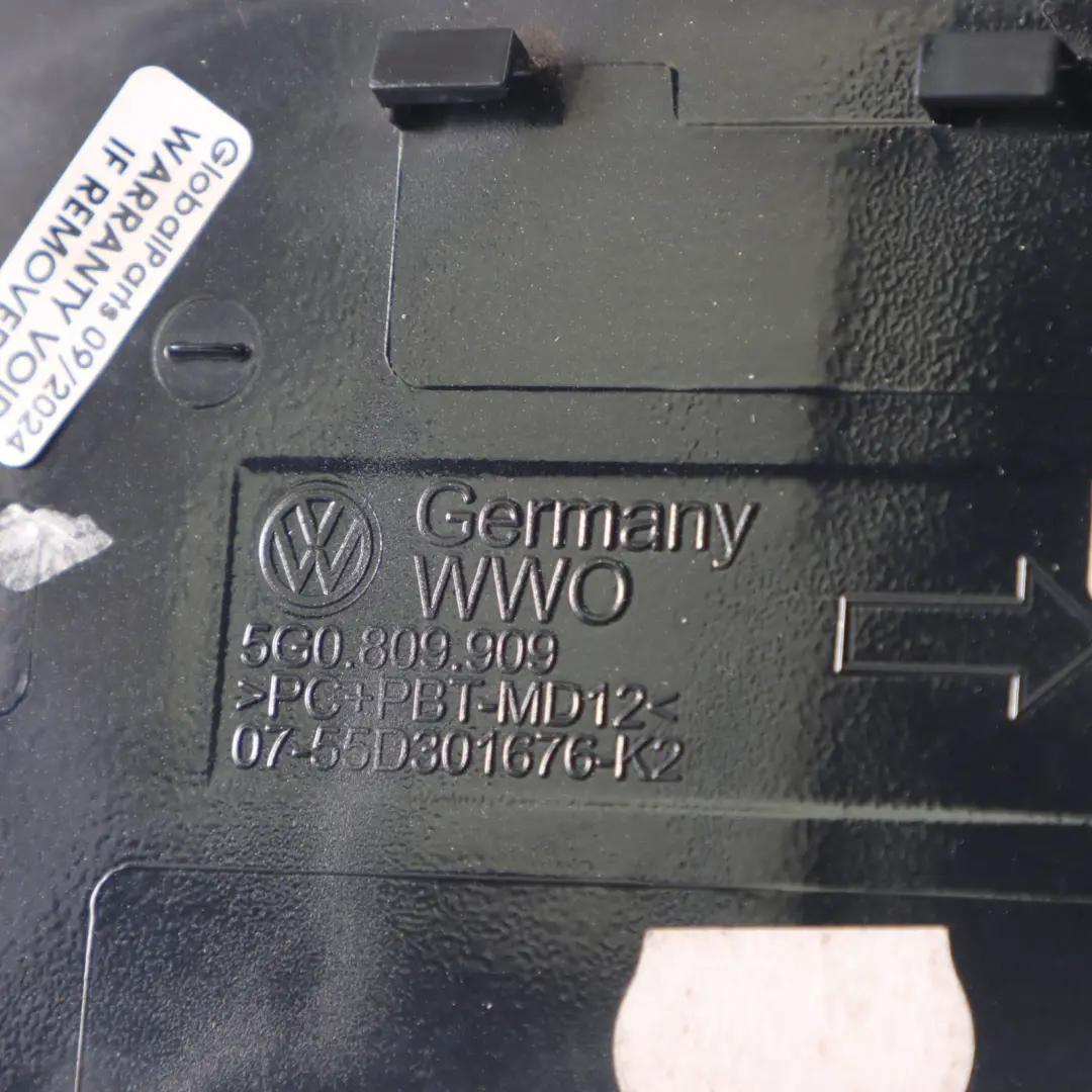  Tapa del tapón depósito combustible Audi A5 8T Negro Profundo Metalizado - C9X - SKU 5G0809909-DBL - Número de pieza 5G0809909-DBL