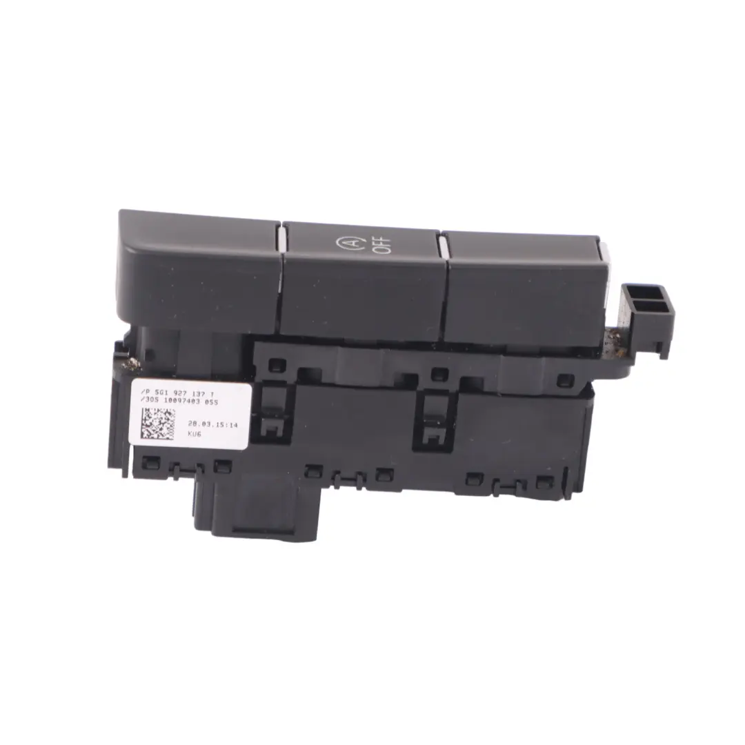 VW Volkswagen Golf 7 5G Modo Auto Start Stop Botón Interruptor Panel - SKU 5G1927137T - Número de pieza 5G1927137T