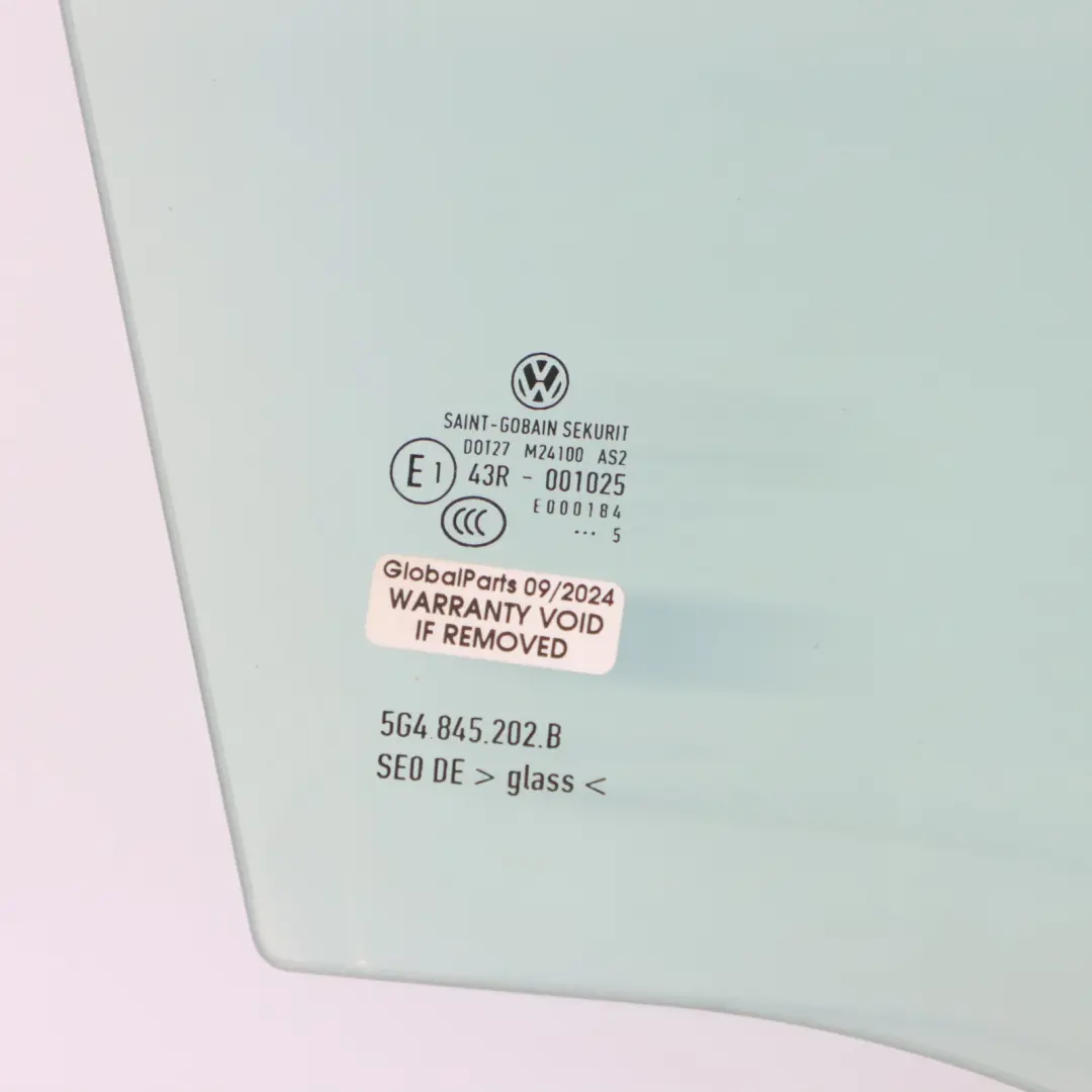 Volkswagen Golf 7 5G 5 Door Window Glass AS2 Front Right O/S - SKU 5G4845202B - Part number 5G4845202B