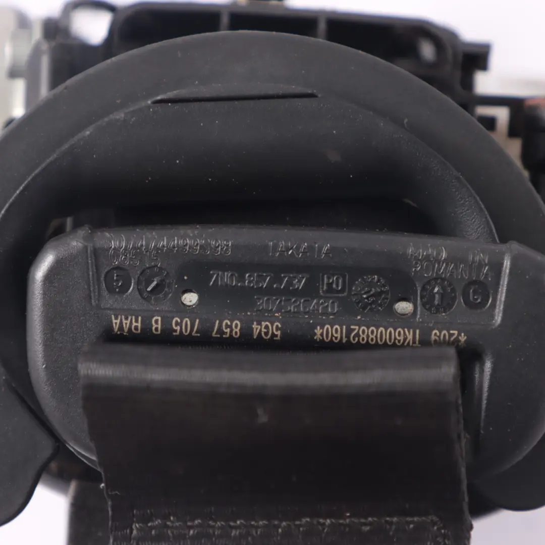 Front Seat Belt Upper Left N/S Passenger Side to VW Volkswagen Golf 7 with Part number 5G4857705B VW Volkswagen Golf 7 Front Seat Belt Upper Left N/S Passenger Side - SKU RHD-5G4857705B - Part number 5G4857705B