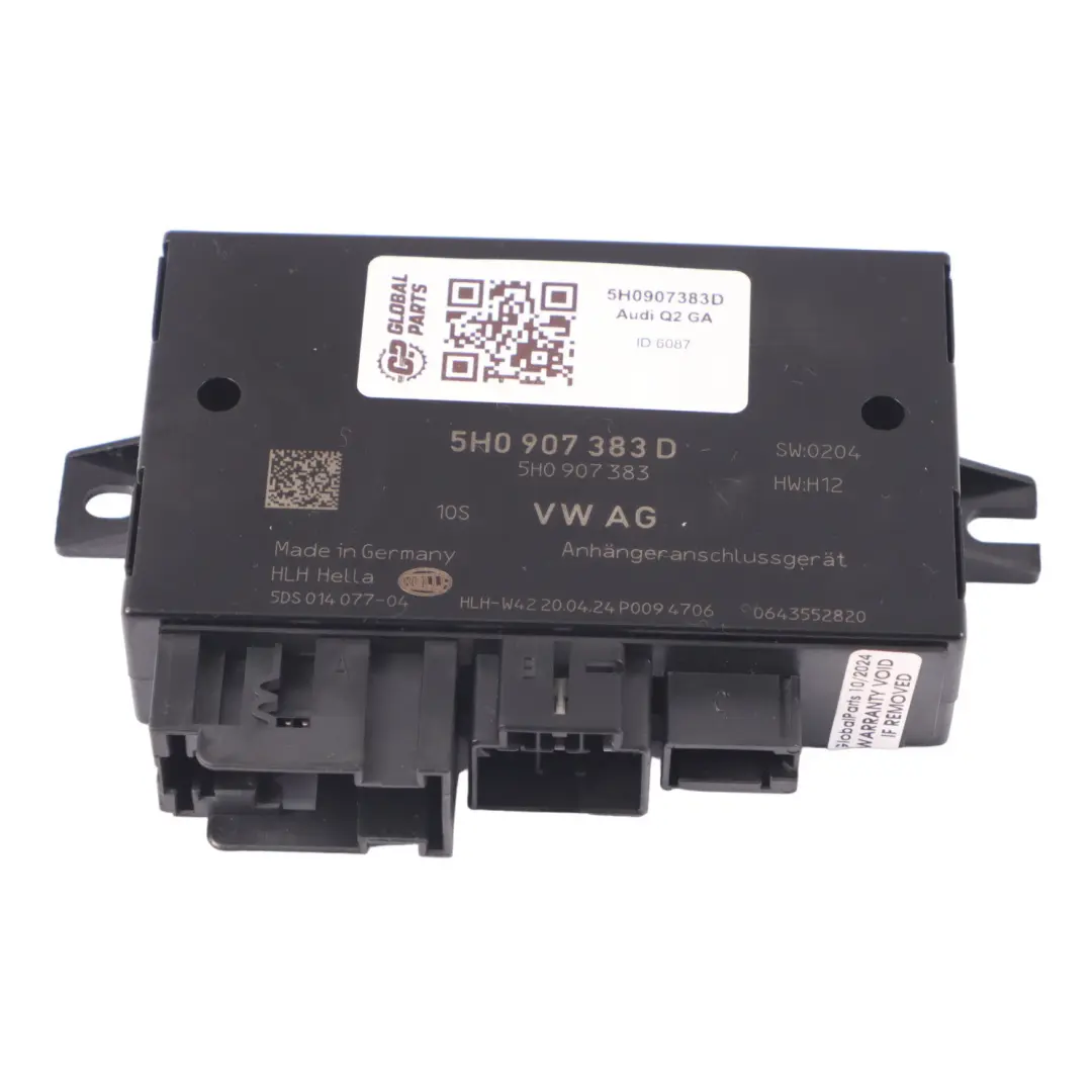 Towing Hitch Trailer Hook Module Control Unit Audi Q2 GA - SKU 5H0907383D - Part number 5H0907383D