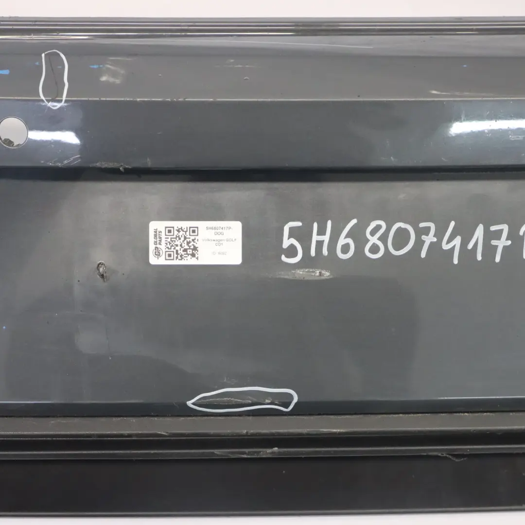 Volkswagen VW Golf Mk8 Bumper Rear Trim Panel Cover Dolphin Grey - C7Q - SKU 5H6807417P-DOG - Part number 5H6807417P