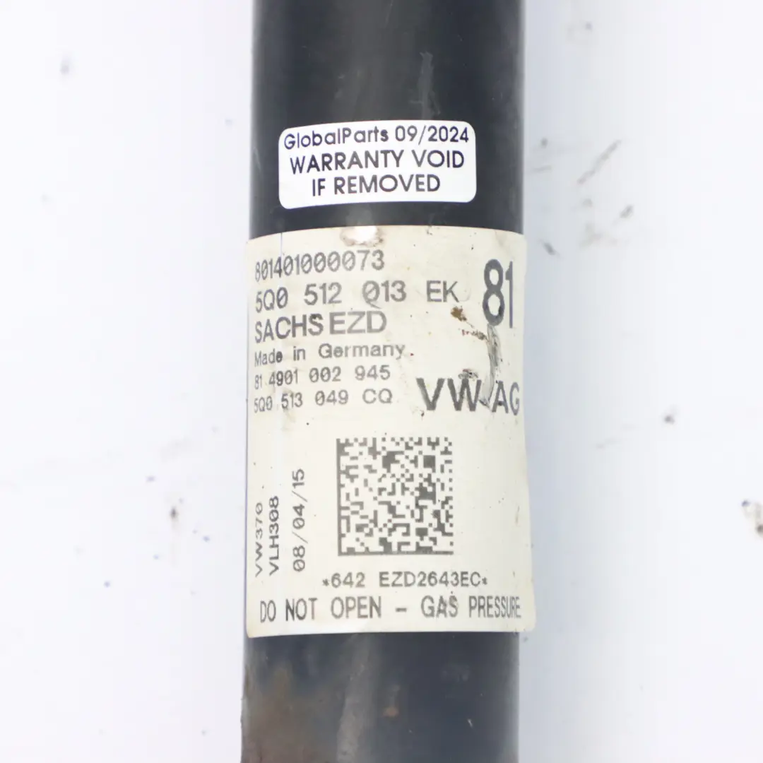Muelle Puntal Suspensión Amortiguador Trasero para Volkswagen VW Golf 7 con número de pieza 5Q0513049CQ Volkswagen VW Golf 7 Muelle Puntal Suspensión Amortiguador Trasero - SKU 5Q0513049CQ - Número de pieza 5Q0513049CQ