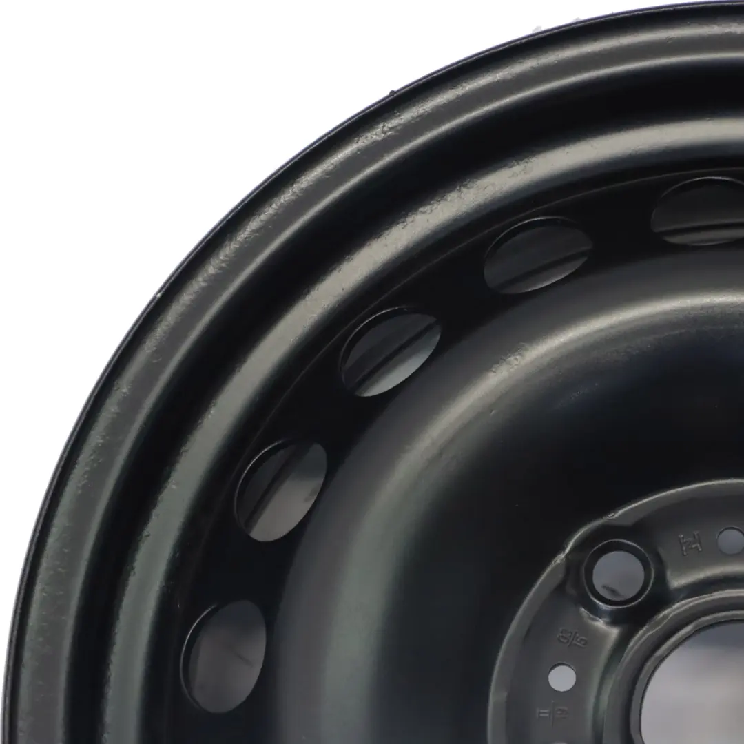 VW Volkswagen Golf Mk7 Noir Jante Acier 15" 6J ET:43 - SKU 5Q0601027L - Numéro de pièce 5Q0601027L