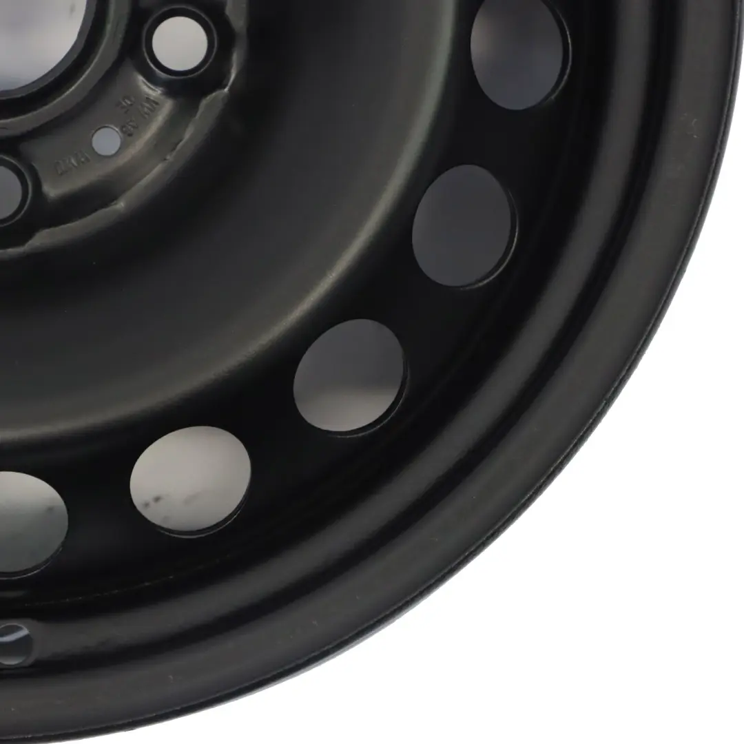 VW Volkswagen Golf Mk7 Schwarz Stahl Felge 15" 6J ET:43 - SKU 5Q0601027L - Teilenummer 5Q0601027L